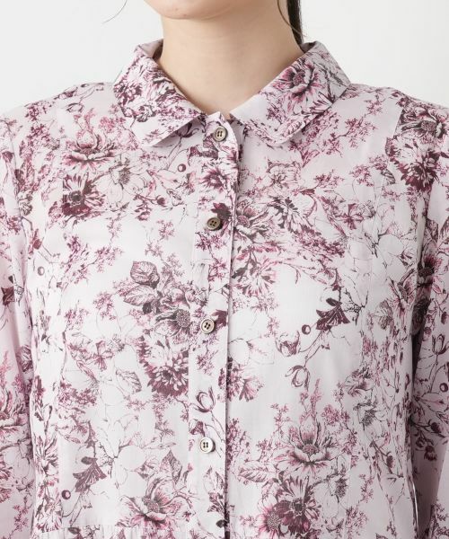 Leilian / レリアン シャツ・ブラウス | フラワープリントブラウス【Leilian WHITE LABEL】 | 詳細10