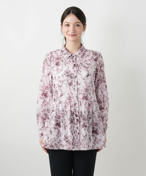 Leilian / レリアン シャツ・ブラウス | フラワープリントブラウス【Leilian WHITE LABEL】 | 詳細7