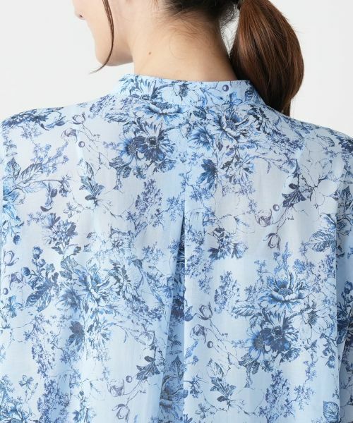 Leilian / レリアン シャツ・ブラウス | 花柄スタンドカラーブラウス【Leilian WHITE LABEL】 | 詳細11