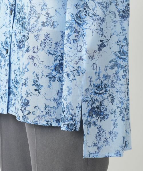 Leilian / レリアン シャツ・ブラウス | 花柄スタンドカラーブラウス【Leilian WHITE LABEL】 | 詳細13
