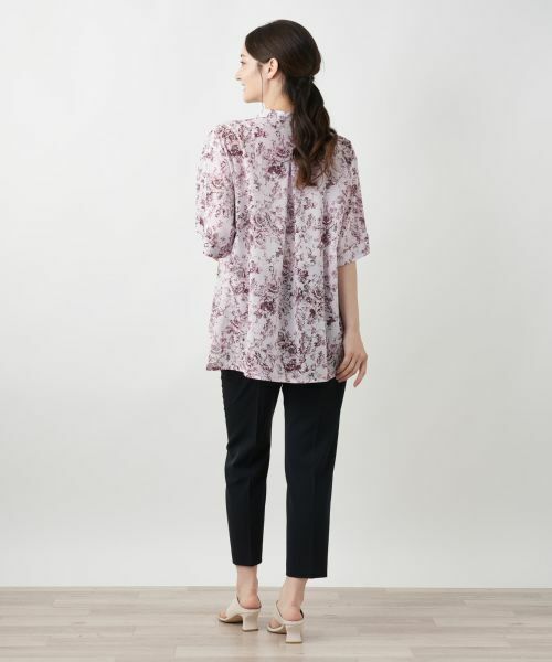 Leilian / レリアン シャツ・ブラウス | 花柄スタンドカラーブラウス【Leilian WHITE LABEL】 | 詳細3