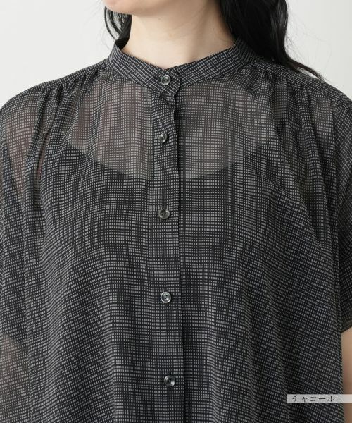 Leilian / レリアン シャツ・ブラウス | シアーチェックブラウス【Leilian WHITE LABEL】 | 詳細10