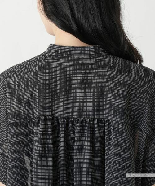 Leilian / レリアン シャツ・ブラウス | シアーチェックブラウス【Leilian WHITE LABEL】 | 詳細11