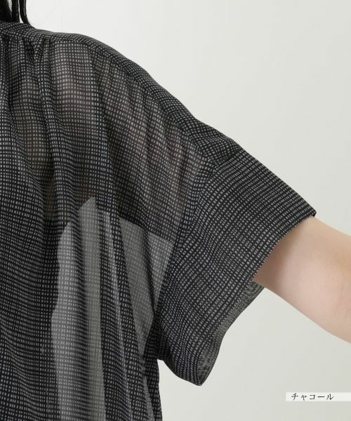 Leilian / レリアン シャツ・ブラウス | シアーチェックブラウス【Leilian WHITE LABEL】 | 詳細12