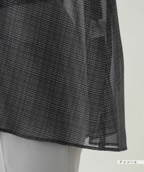 Leilian / レリアン シャツ・ブラウス | シアーチェックブラウス【Leilian WHITE LABEL】 | 詳細13