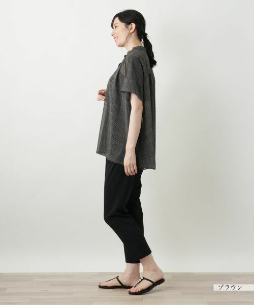 Leilian / レリアン シャツ・ブラウス | シアーチェックブラウス【Leilian WHITE LABEL】 | 詳細2