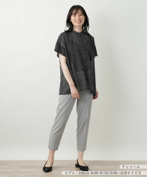 Leilian / レリアン シャツ・ブラウス | シアーチェックブラウス【Leilian WHITE LABEL】 | 詳細4