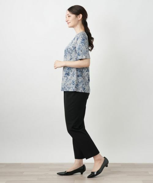 Leilian / レリアン Tシャツ | フラワープリントTシャツ【Leilian WHITE LABEL】 | 詳細2