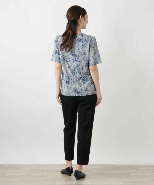 Leilian / レリアン Tシャツ | フラワープリントTシャツ【Leilian WHITE LABEL】 | 詳細3