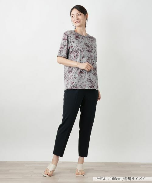 Leilian / レリアン Tシャツ | フラワープリントTシャツ【Leilian WHITE LABEL】 | 詳細4