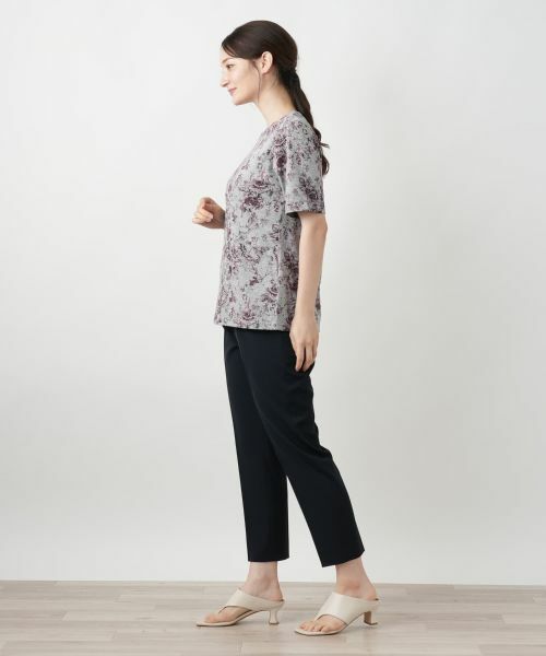 Leilian / レリアン Tシャツ | フラワープリントTシャツ【Leilian WHITE LABEL】 | 詳細5