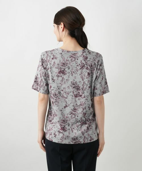 Leilian / レリアン Tシャツ | フラワープリントTシャツ【Leilian WHITE LABEL】 | 詳細9