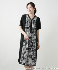 Leilian / レリアン ドレス | 幾何学切替フレアワンピース【Leilian WHITE LABEL】