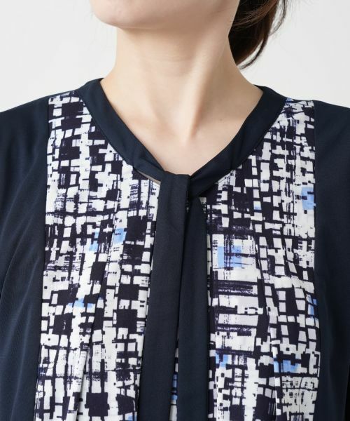 Leilian / レリアン ドレス | 幾何学切替フレアワンピース【Leilian WHITE LABEL】 | 詳細11