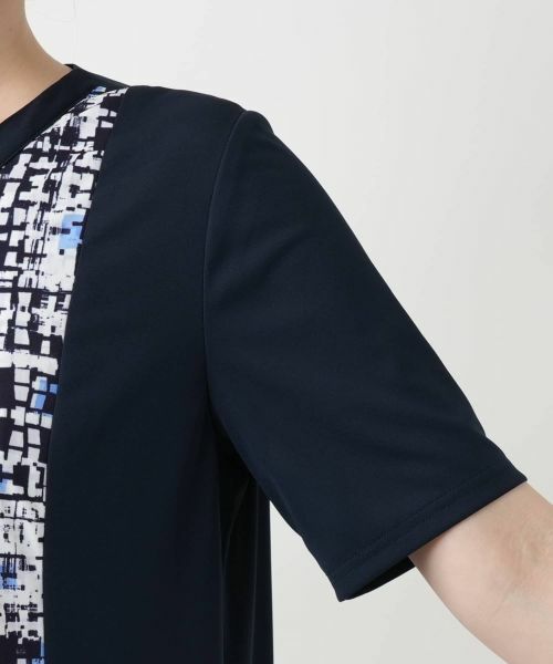 Leilian / レリアン ドレス | 幾何学切替フレアワンピース【Leilian WHITE LABEL】 | 詳細13