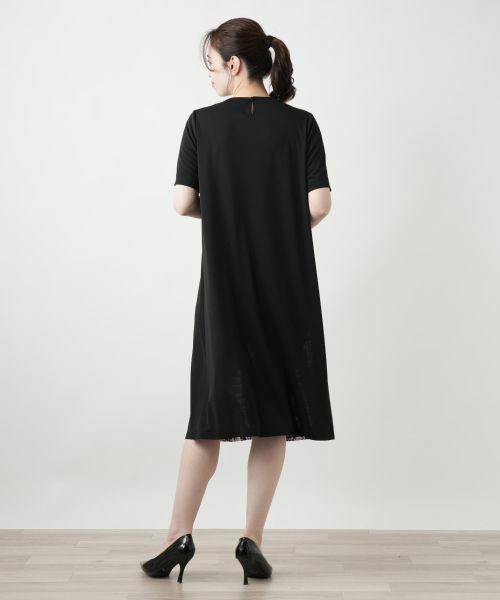 Leilian / レリアン ドレス | 幾何学切替フレアワンピース【Leilian WHITE LABEL】 | 詳細3