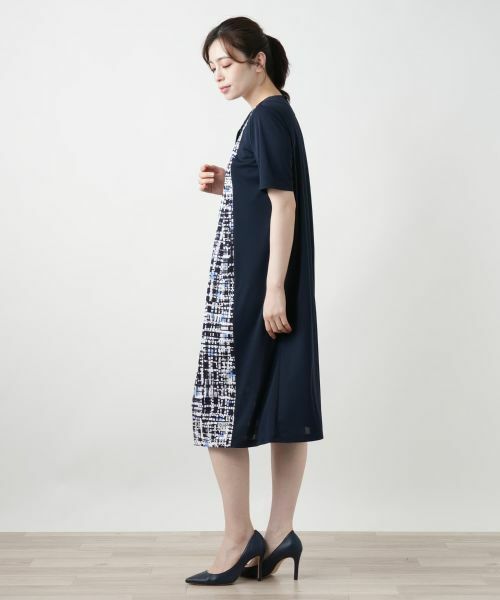 Leilian / レリアン ドレス | 幾何学切替フレアワンピース【Leilian WHITE LABEL】 | 詳細6
