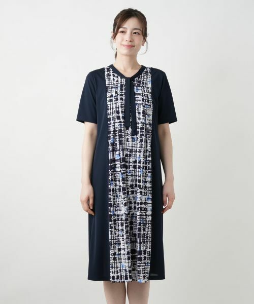 Leilian / レリアン ドレス | 幾何学切替フレアワンピース【Leilian WHITE LABEL】 | 詳細8