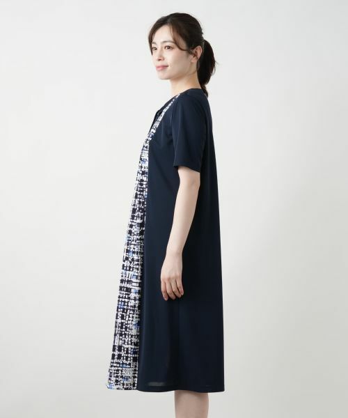 Leilian / レリアン ドレス | 幾何学切替フレアワンピース【Leilian WHITE LABEL】 | 詳細9