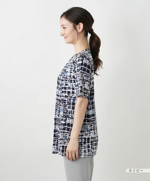 Leilian / レリアン シャツ・ブラウス | グラフィカルプリントブラウス【Leilian WHITE LABEL】 | 詳細8