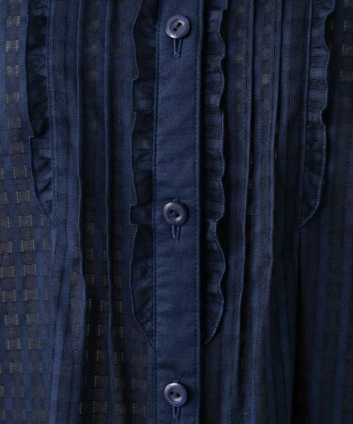 Leilian / レリアン シャツ・ブラウス | シアーチェックブラウス【Leilian WHITE LABEL】 | 詳細12