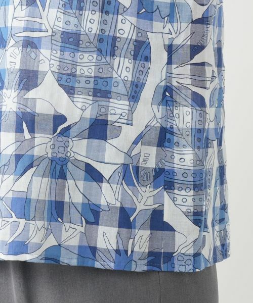 Leilian / レリアン シャツ・ブラウス | フラワーチェックブラウス【Leilian WHITE LABEL】 | 詳細10