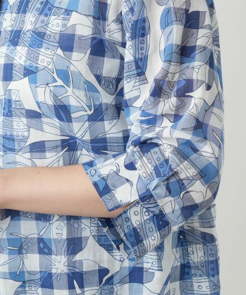 Leilian / レリアン シャツ・ブラウス | フラワーチェックブラウス【Leilian WHITE LABEL】 | 詳細11