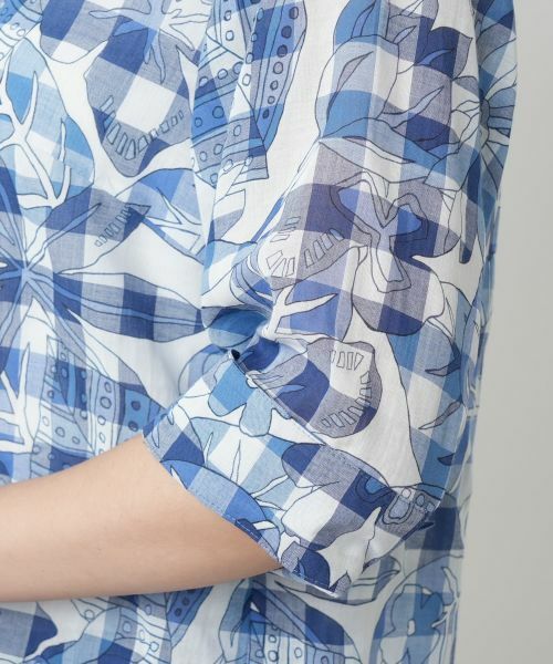 Leilian / レリアン シャツ・ブラウス | フラワーチェックブラウス【Leilian WHITE LABEL】 | 詳細12