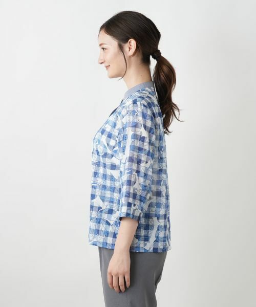 Leilian / レリアン シャツ・ブラウス | フラワーチェックブラウス【Leilian WHITE LABEL】 | 詳細5