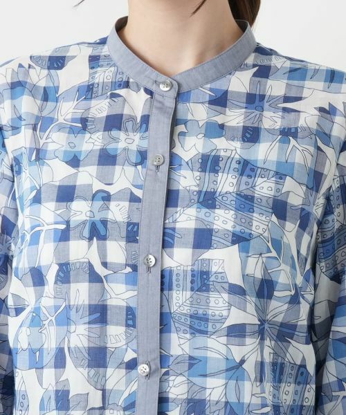 Leilian / レリアン シャツ・ブラウス | フラワーチェックブラウス【Leilian WHITE LABEL】 | 詳細7