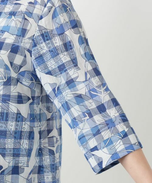 Leilian / レリアン シャツ・ブラウス | フラワーチェックブラウス【Leilian WHITE LABEL】 | 詳細9