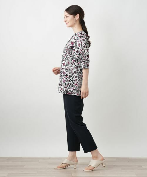 Leilian / レリアン カットソー | フラワープリントカットソー【Leilian WHITE LABEL】 | 詳細2