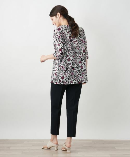 Leilian / レリアン カットソー | フラワープリントカットソー【Leilian WHITE LABEL】 | 詳細3