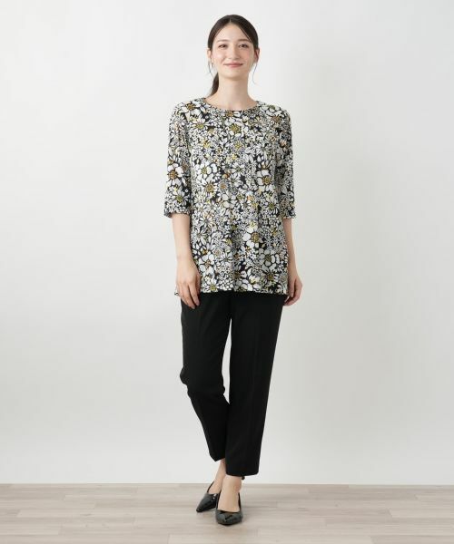 Leilian / レリアン カットソー | フラワープリントカットソー【Leilian WHITE LABEL】 | 詳細4