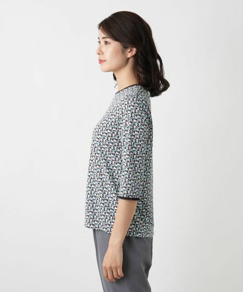 Leilian / レリアン カットソー | 幾何学柄カットソー【Leilian WHITE LABEL】 | 詳細11