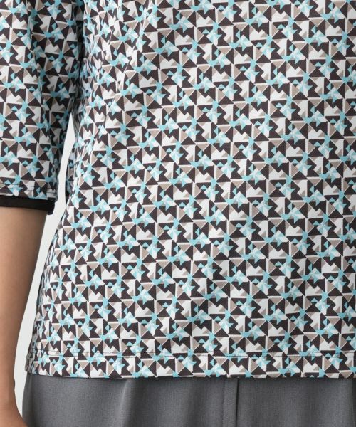 Leilian / レリアン カットソー | 幾何学柄カットソー【Leilian WHITE LABEL】 | 詳細16