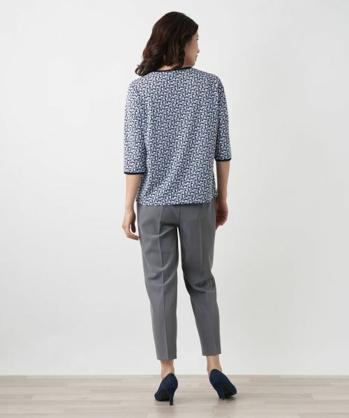 Leilian / レリアン カットソー | 幾何学柄カットソー【Leilian WHITE LABEL】 | 詳細3