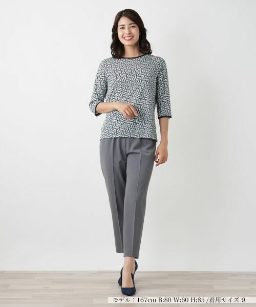 Leilian / レリアン カットソー | 幾何学柄カットソー【Leilian WHITE LABEL】 | 詳細7