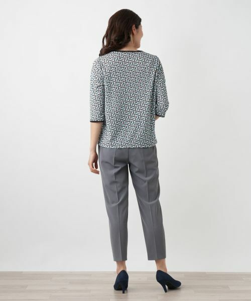 Leilian / レリアン カットソー | 幾何学柄カットソー【Leilian WHITE LABEL】 | 詳細9