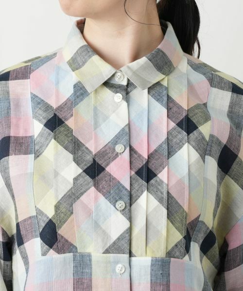 セール】 チェックブラウス【Leilian WHITE LABEL】 （シャツ