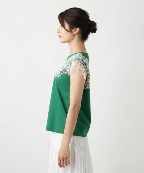 Leilian / レリアン カットソー | フラワー刺繍カットソー | 詳細11