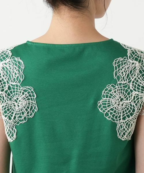 Leilian / レリアン カットソー | フラワー刺繍カットソー | 詳細14