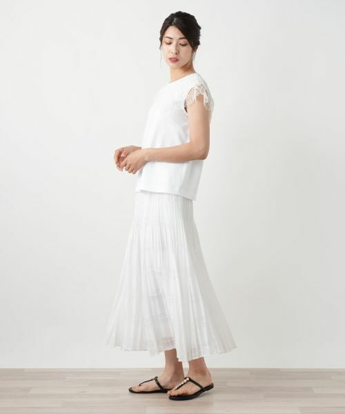 Leilian / レリアン カットソー | フラワー刺繍カットソー | 詳細2