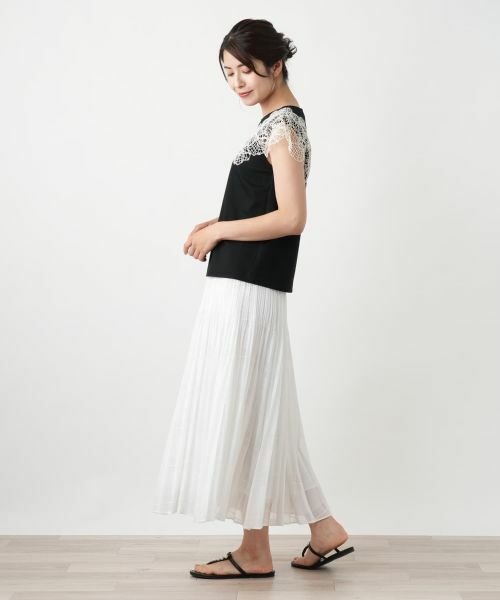 Leilian / レリアン カットソー | フラワー刺繍カットソー | 詳細5