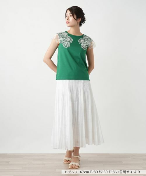 Leilian / レリアン カットソー | フラワー刺繍カットソー | 詳細7