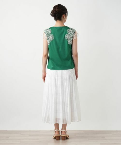 Leilian / レリアン カットソー | フラワー刺繍カットソー | 詳細9