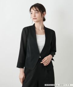 Leilian / レリアン テーラードジャケット | ノーカラーシアージャケット