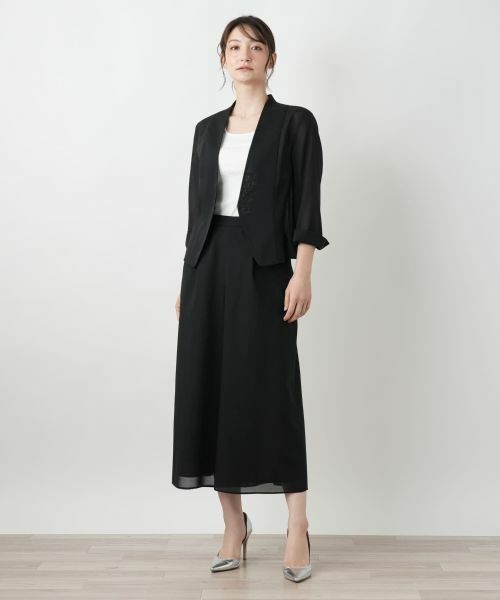 Leilian / レリアン テーラードジャケット | ノーカラーシアージャケット | 詳細1