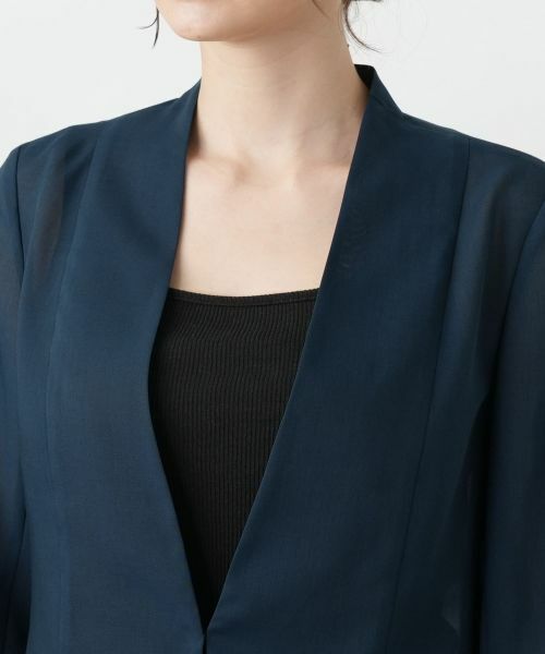 Leilian / レリアン テーラードジャケット | ノーカラーシアージャケット | 詳細10