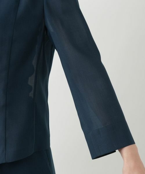 Leilian / レリアン テーラードジャケット | ノーカラーシアージャケット | 詳細12